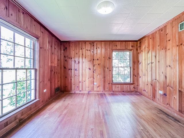 800 W Brookside Ave, Geneva, AL 36340 - unfurnished room featuring light wood finished floors and wooden walls