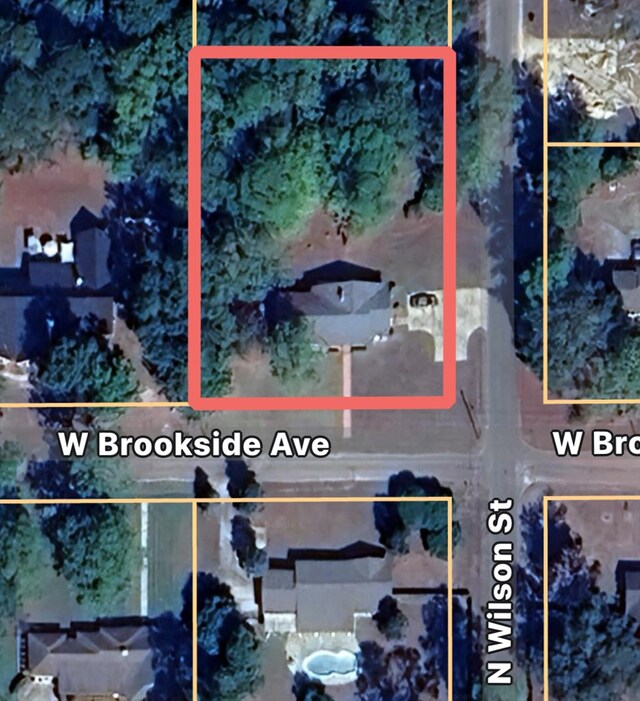 800 W Brookside Ave, Geneva, AL 36340 - map / location with property boundaries highlighted