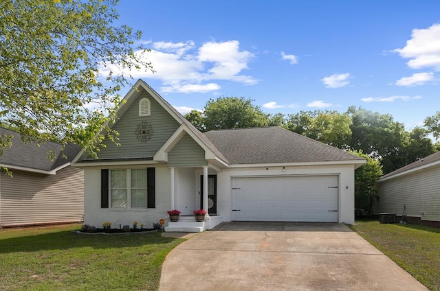 404 Powder Horn Dr, Midland City, AL 36350 - view of front facade featuring an attached garage, a front lawn, driveway, and brick siding