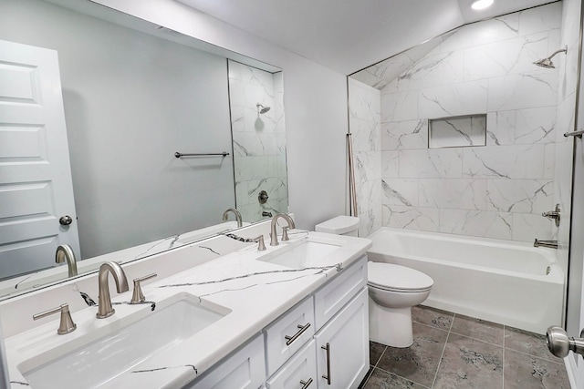 1272 Otho Rd, Abbeville, AL 36310 - full bathroom with double vanity and shower / bath combination