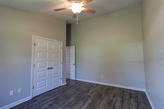 1272 Otho Rd, Abbeville, AL 36310 - unfurnished room with dark wood-style floors and ceiling fan