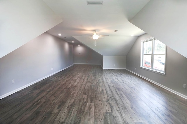 1272 Otho Rd, Abbeville, AL 36310 - bonus room featuring dark wood finished floors, ceiling fan, and vaulted ceiling
