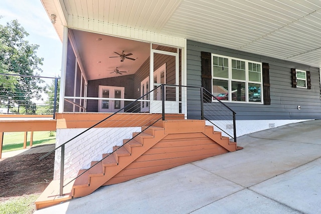 1272 Otho Rd, Abbeville, AL 36310 - view of exterior entry featuring a ceiling fan