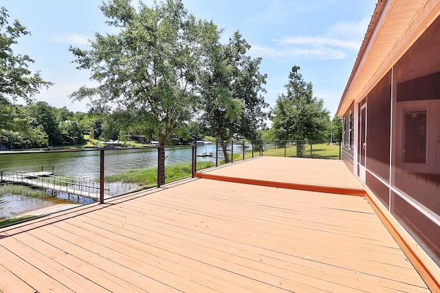 1272 Otho Rd, Abbeville, AL 36310 - wooden deck featuring a water view and a dock