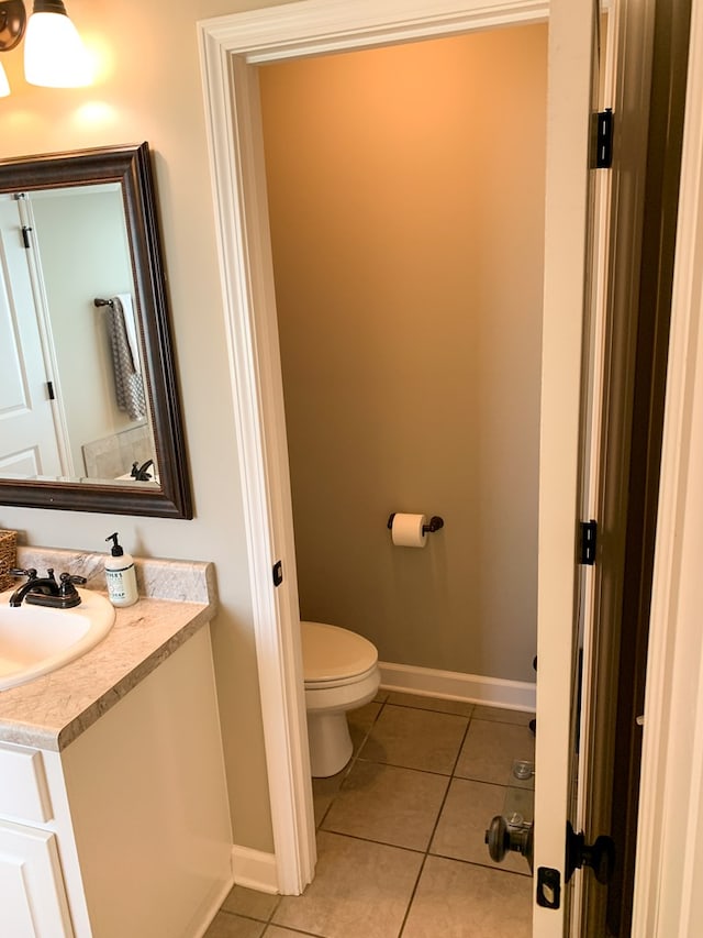 202 Moonlight Ln, Midland City, AL 36350 - half bath featuring vanity and tile patterned flooring