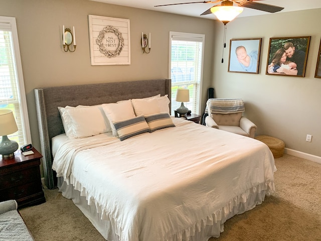 202 Moonlight Ln, Midland City, AL 36350 - bedroom with carpet flooring and a ceiling fan