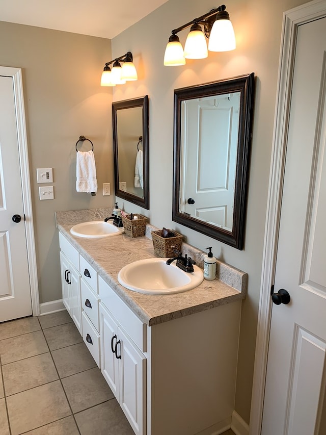 202 Moonlight Ln, Midland City, AL 36350 - full bathroom with double vanity and tile patterned flooring