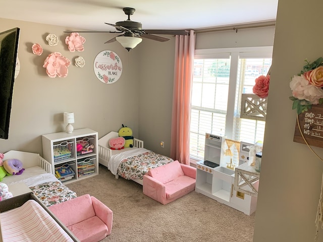 202 Moonlight Ln, Midland City, AL 36350 - carpeted bedroom featuring ceiling fan