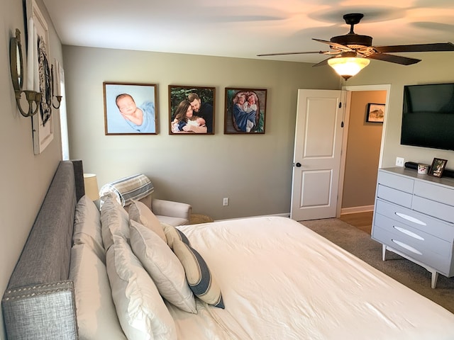 202 Moonlight Ln, Midland City, AL 36350 - bedroom with carpet and ceiling fan