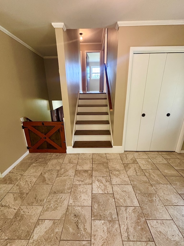2203 Stonebridge Rd, Dothan, AL 36301 - stairway with ornamental molding and baseboards