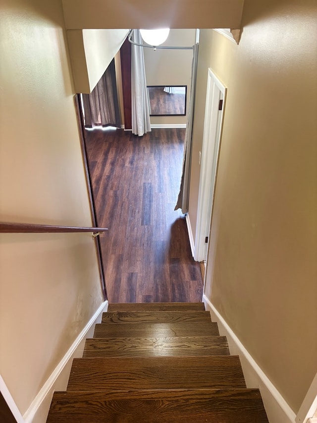 2203 Stonebridge Rd, Dothan, AL 36301 - stairs featuring wood finished floors and baseboards