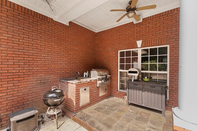 203 Liveoak Trl, Dothan, AL 36305 - view of patio featuring ceiling fan and a sink