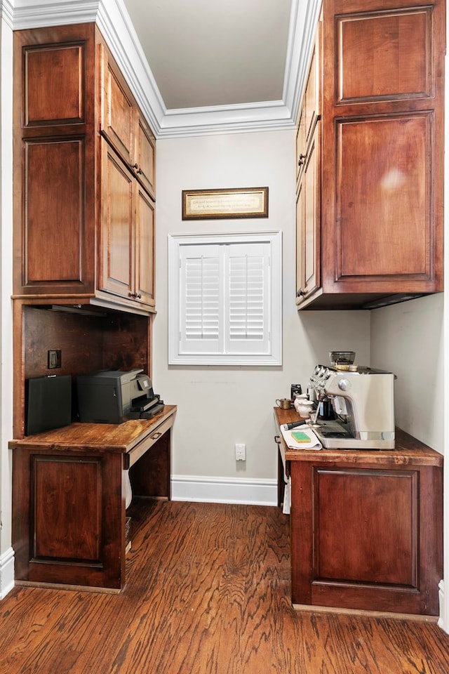 203 Liveoak Trl, Dothan, AL 36305 - office space featuring ornamental molding, baseboards, and dark wood finished floors