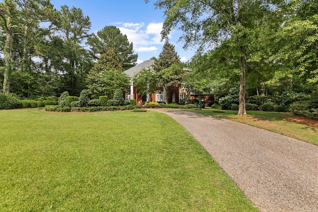 203 Liveoak Trl, Dothan, AL 36305 - obstructed view of property featuring a front lawn and driveway