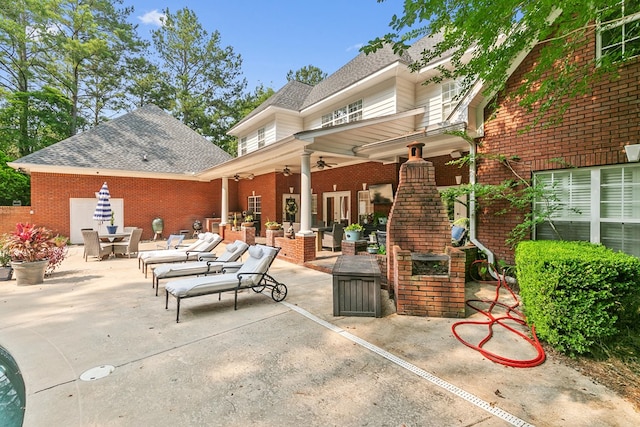 203 Liveoak Trl, Dothan, AL 36305 - view of patio with a ceiling fan and outdoor dining space
