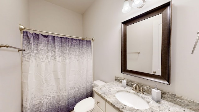174 Ridgecrest Loop, Dothan, AL 36301 - bathroom featuring toilet, vanity, and curtained shower