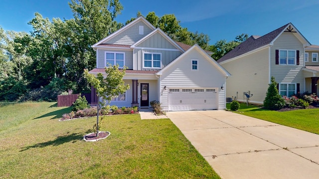 174 Ridgecrest Loop, Dothan, AL 36301 - craftsman inspired home featuring board and batten siding, driveway, a front yard, and central AC
