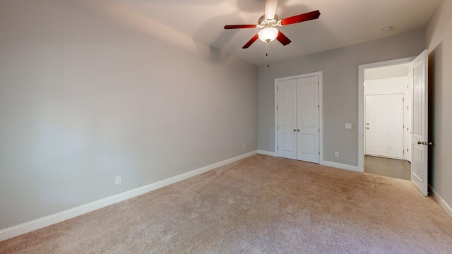 174 Ridgecrest Loop, Dothan, AL 36301 - unfurnished bedroom with carpet, baseboards, a closet, and ceiling fan