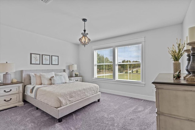 bedroom with carpet flooring