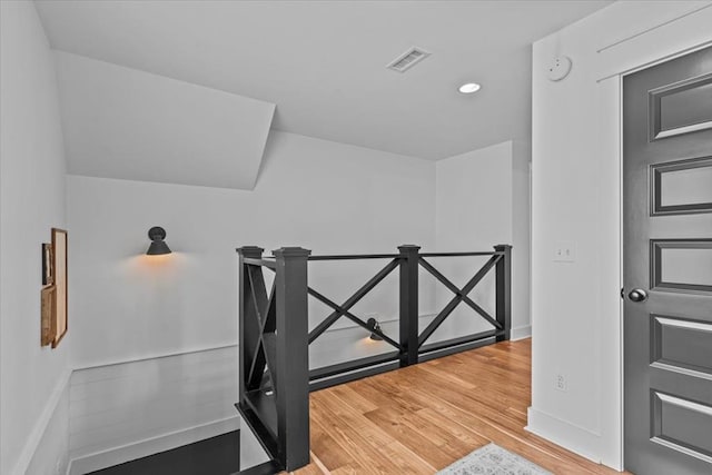 office area featuring hardwood / wood-style floors