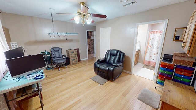 391 Hatton Rd, Dothan, AL 36301 - home office featuring wood finished floors and a ceiling fan