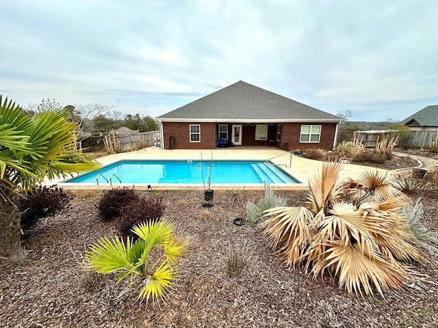 202 Frisco Ln, Enterprise, AL 36330 - view of swimming pool with a fenced in pool, a patio area, and fence