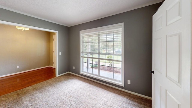 5 Walford Pl, Dothan, AL 36301 - carpeted spare room with ornamental molding, a textured ceiling, and a chandelier