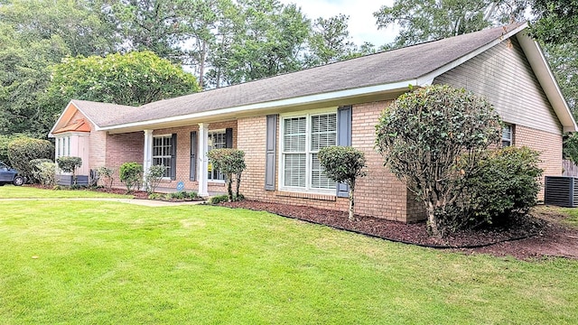 5 Walford Pl, Dothan, AL 36301 - ranch-style house featuring brick siding, a porch, and a front yard
