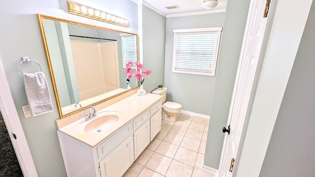 5 Walford Pl, Dothan, AL 36301 - bathroom with crown molding, vanity, and tile patterned flooring