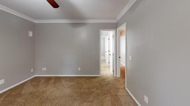 5 Walford Pl, Dothan, AL 36301 - empty room featuring ornamental molding, carpet floors, and ceiling fan