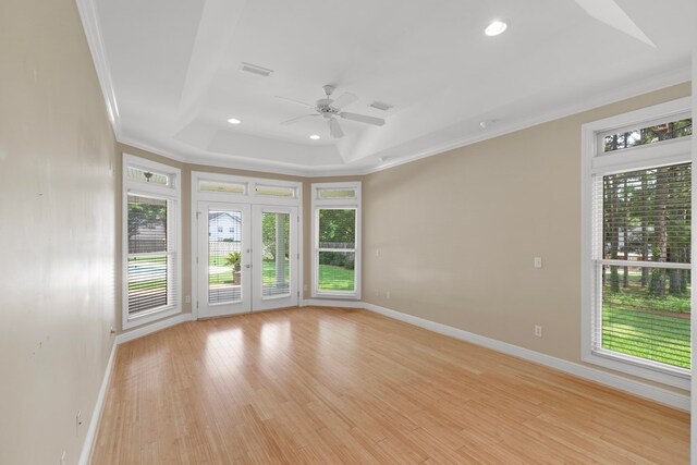 707 Edinburgh Way, Dothan, AL 36305 - unfurnished room featuring a raised ceiling, ornamental molding, baseboards, and ceiling fan