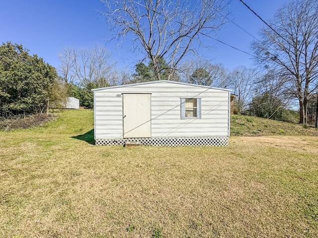 view of shed