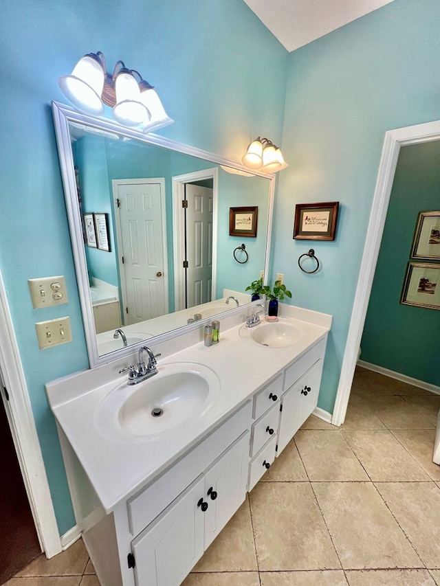 508 N Englewood Ave, Dothan, AL 36303 - full bath with double vanity and tile patterned flooring