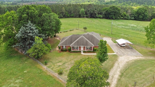 4808 Crystal Springs Rd, Red Level, AL 36474 - aerial view featuring a wooded view
