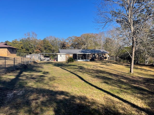 exterior space with a lawn