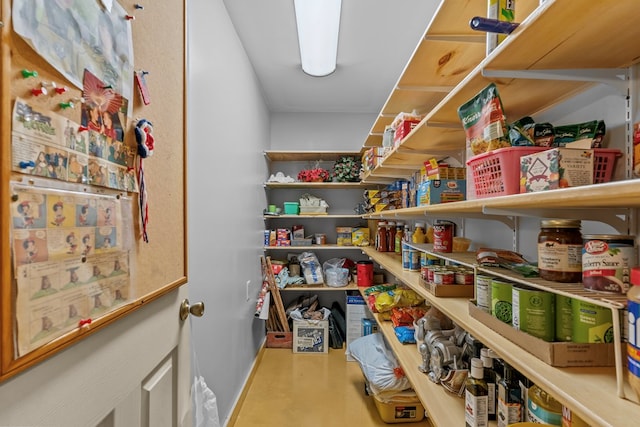 view of storage area