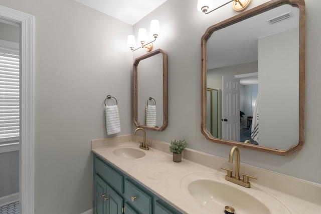 bathroom with vanity