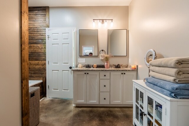 97 Eudon Best Rd, Ashford, AL 36312 - full bathroom with finished concrete flooring and double vanity