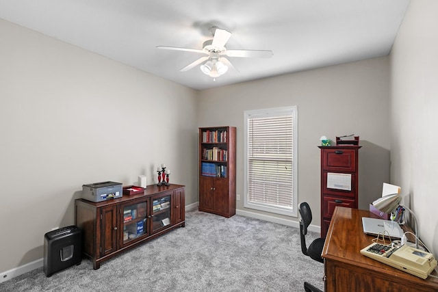 409 Drake Dr, Dothan, AL 36605 - carpeted office space with ceiling fan and baseboards