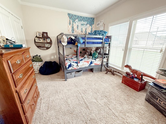 118 Brookstone Ct, Headland, AL 36345 - carpeted bedroom with ornamental molding