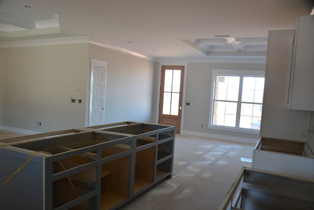 kitchen featuring ornamental molding