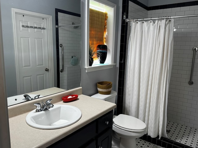 117 Lawrenceburg Ct, Dothan, AL 36305 - full bathroom featuring a shower stall, vanity, and tile patterned flooring