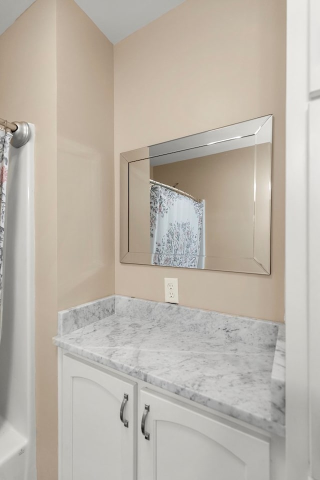 8165 County Road 97, Abbeville, AL 36310 - full bathroom with vanity and a shower with shower curtain
