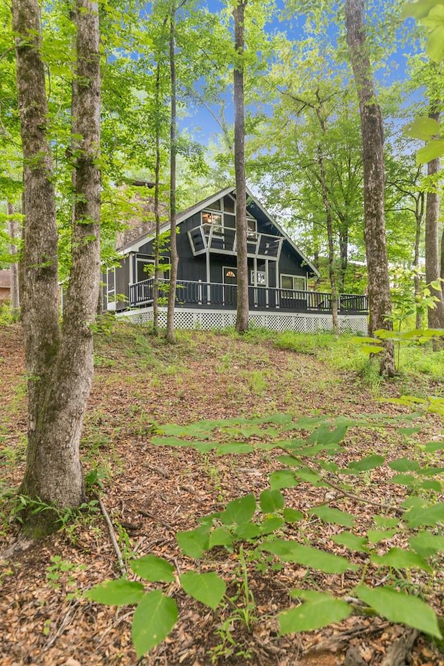 8165 County Road 97, Abbeville, AL 36310 - back of property with a deck