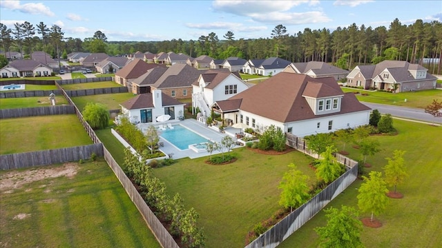 birds eye view of property featuring a residential view