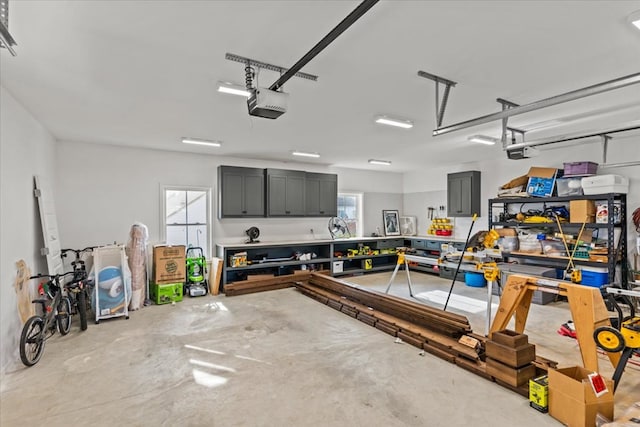 garage featuring a garage door opener