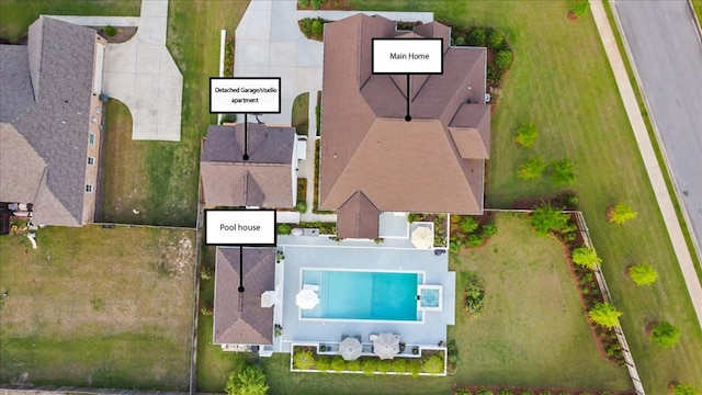 birds eye view of property
