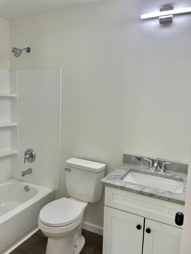 601 Melody Ln, Dothan, AL 36301 - full bath featuring vanity, toilet, shower / bath combination, and baseboards