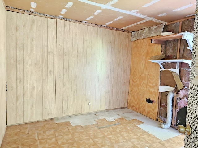 228 Sharon Ln, Ozark, AL 36360 - empty room with wooden walls