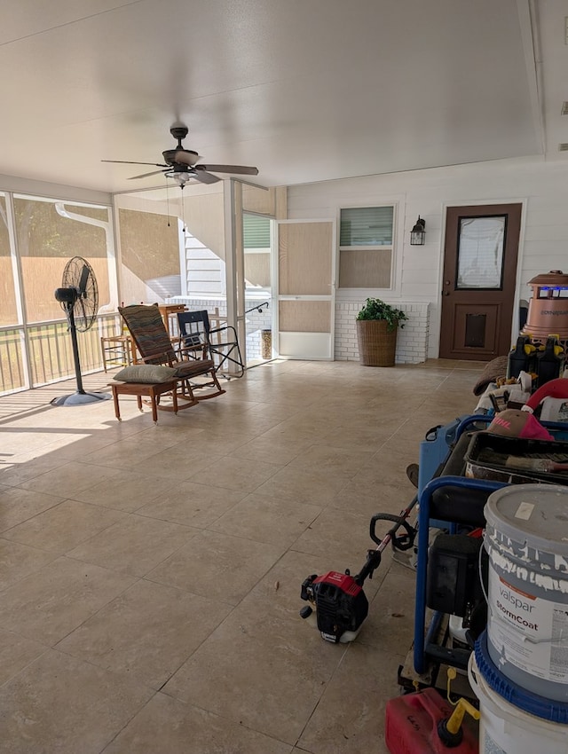 2302 Stonebridge Rd, Dothan, AL 36301 - view of patio / terrace with a ceiling fan